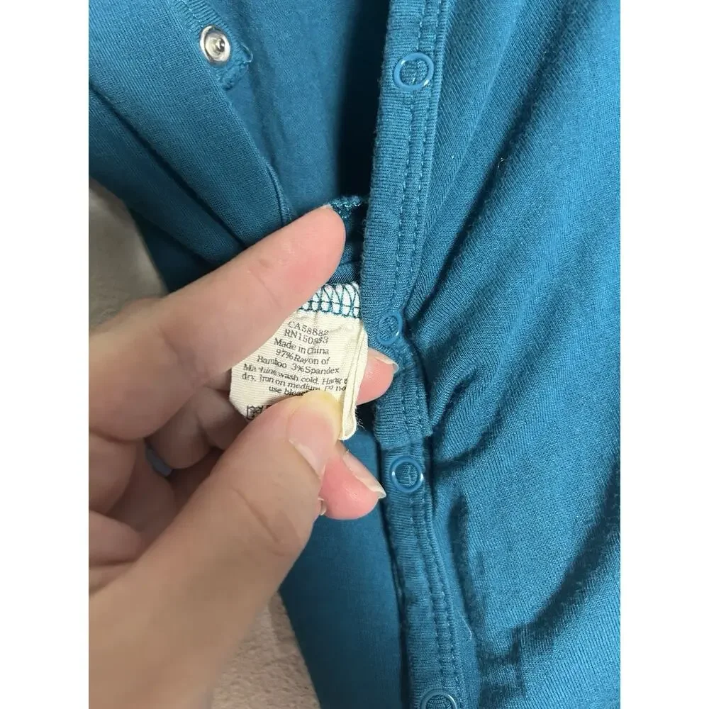 EUC Kyte Baby Teal Snap Front Bamboo Bundler 0-3 Months